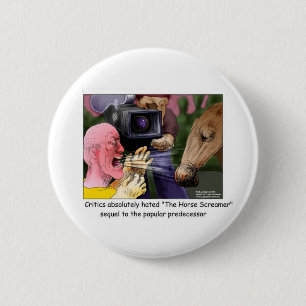 Badge Rond 5 Cm The Horse Screamer Funny Tees Gifts Cards More