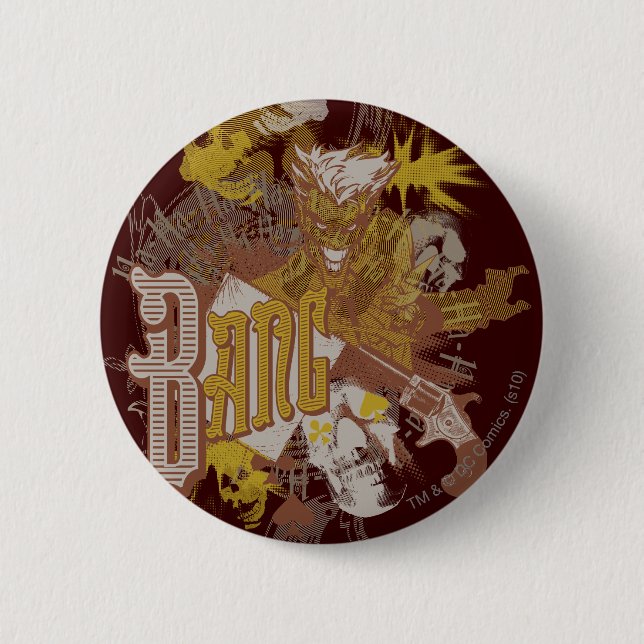 Badge Rond 5 Cm The Joker Gun / Bang Carnival Collage (Devant)
