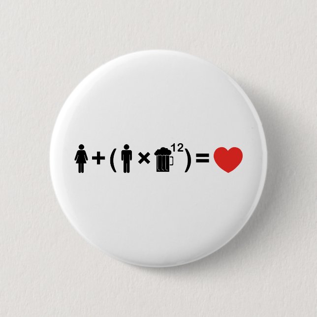 Badge Rond 5 Cm The Love Equation for Men (Devant)