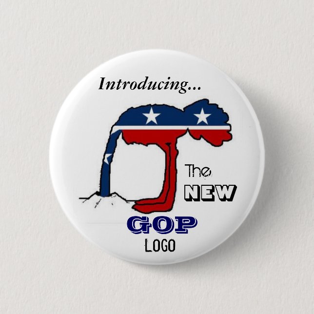 Badge Rond 5 Cm The New GOP Logo Button (Devant)