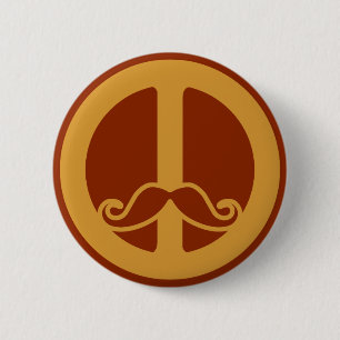 Badge Rond 5 Cm The Peace Stache button