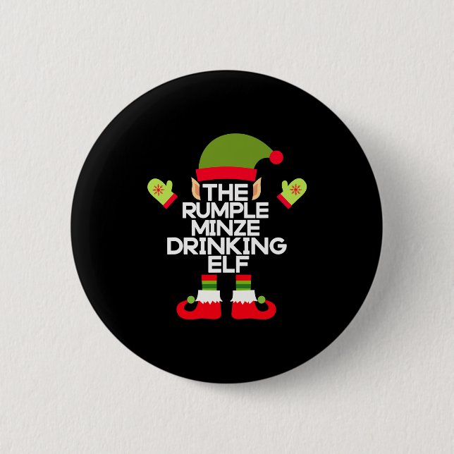 Badge Rond 5 Cm The Rumple Minze Drinking Elf Funny Whiskey  (Devant)