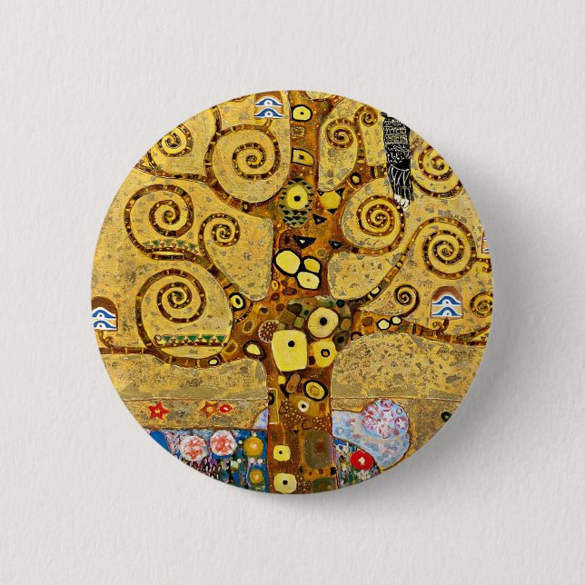 Badge Rond 5 Cm " The Tree of Life" , Gustav Klimt (Devant)