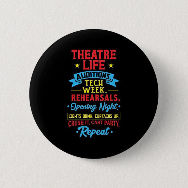 Badge Rond 5 Cm Theater Life For Actor (Devant)
