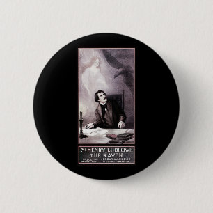 Badge Rond 5 Cm Théâtral Vintage The Raven
