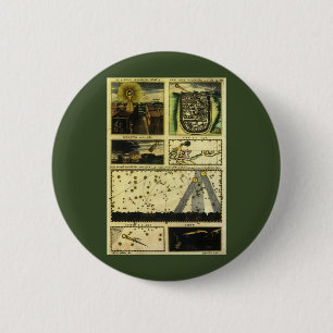 Badge Rond 5 Cm Théâtre Cometicum Comets par Stanislaw Lubieniecki