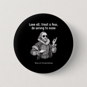 Badge Rond 5 Cm Théâtre de citation de Shakespeare drôle Littératu