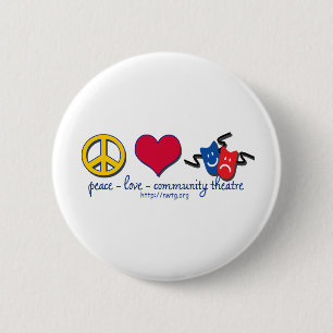 Badge Rond 5 Cm Théâtre de la Communauté d'amour de paix