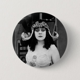 Badge Rond 5 Cm Theda Bara comme bouton Cléopâtre