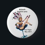 Badge Rond 5 Cm Thème de casino de Vegas de namebadge<br><div class="desc">Ce bouton de souvenir d'enterrement de vie de jeune garçon d'amusement peut être customisé avec le nom de chaque invité.  Vous recevez toujours des remises en vrac quand chaque insigne est commandé séparément. Cela est calculé automatiquement par Zazzle pendant votre contrôle en ligne.</div>