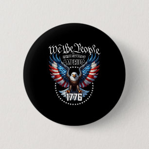 Badge Rond 5 Cm Thème de drapeau américain patriotique usa avec de