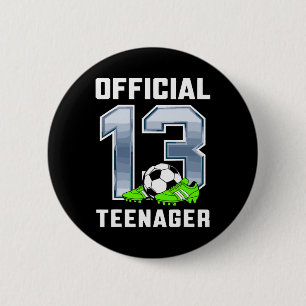 Badge Rond 5 Cm Thème de football pour la fête officielle d'annive