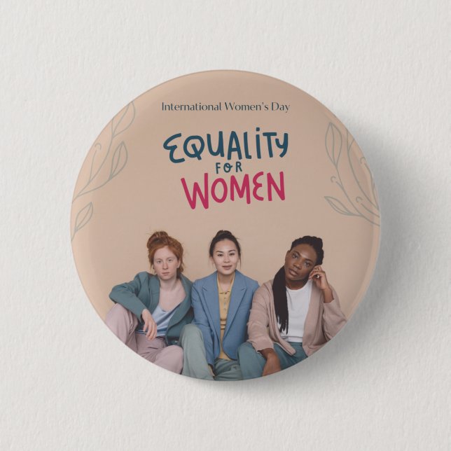 Badge Rond 5 Cm Thème de la journée des femmes Design mignon (Devant)