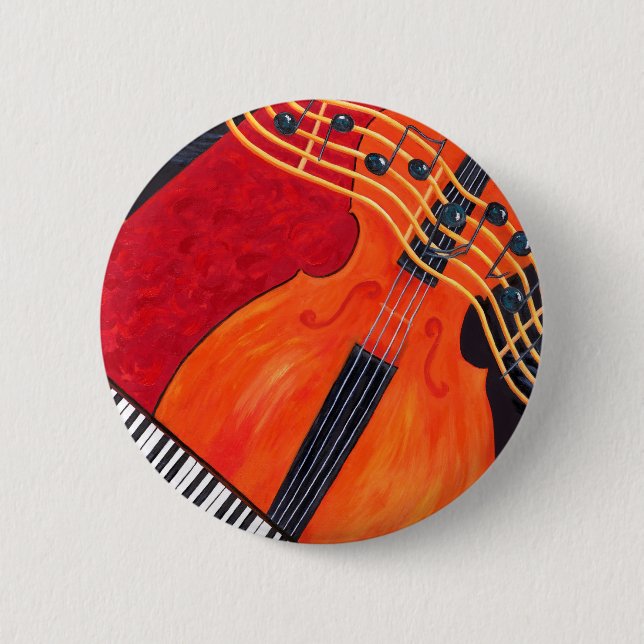 Badge Rond 5 Cm Thème de musique (Devant)