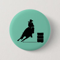 Thème Rodéo Cowgirl Barrel Racine Silhouette