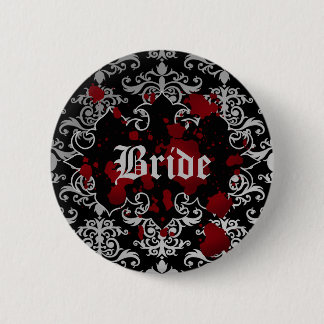 Badge Rond 5 Cm Thème vampire victorien gothique mariée mariage