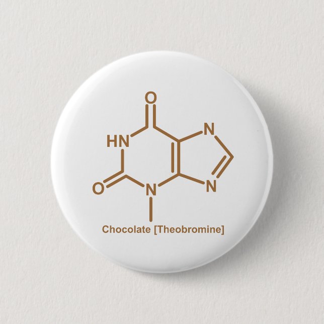 Badge Rond 5 Cm Théobromine de chocolat (Devant)