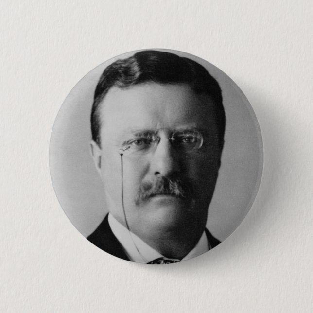 Badge Rond 5 Cm Theodore Roosevelt (Devant)