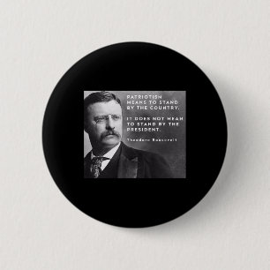 Badge Rond 5 Cm Théodore Roosevelt Pro-démocratie Anti-trump Patri