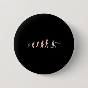 Badge Rond 5 Cm Théorie de l'évolution Joueur de cricket Drôle