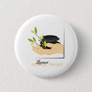 Badge Rond 5 Cm Thérapeute autorisé de massage