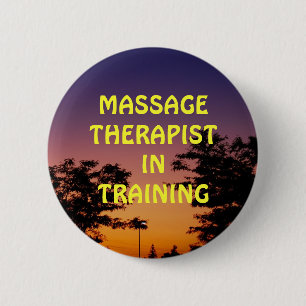 BADGE ROND 5 CM THÉRAPEUTE DE MASSAGE DANS LA FORMATION