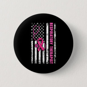 Badge Rond 5 Cm Thérapeute en soins respiratoires Sensibilisation