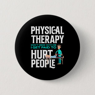 Badge Rond 5 Cm Thérapeute physique Thérapie physique Drôle de thé