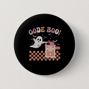 Badge Rond 5 Cm Thérapeute respiratoire Code Halloween Boo Éffraya