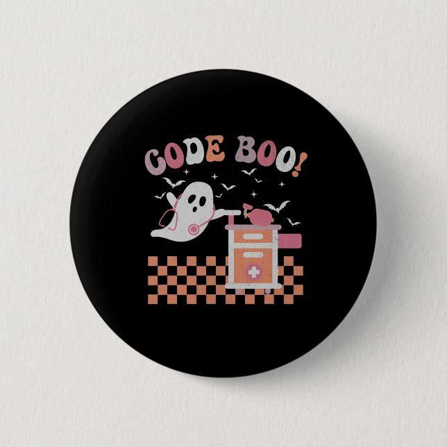 Badge Rond 5 Cm Thérapeute respiratoire Code Halloween Boo Éffraya (Devant)