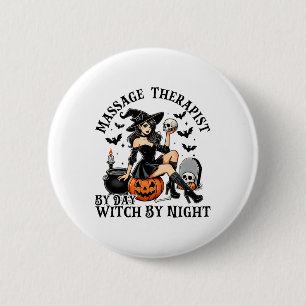 Badge Rond 5 Cm Thérapie drôle Halloween Mage Thérapiste Par Jour