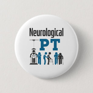 Badge Rond 5 Cm Thérapie physique neurologique PT
