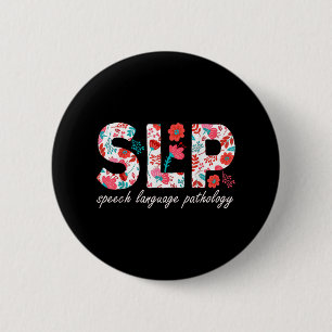 Badge Rond 5 Cm Thérapie vocale Pathologie du langage Retro Dai