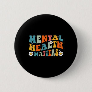 Badge Rond 5 Cm Thérapies mentales pour la santé mentale