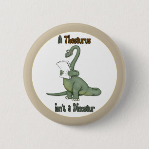 Badge Rond 5 Cm Thesaurus Dinosaur
