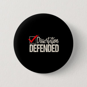 Badge Rond 5 Cm Thèse soutenue - docteur diplômé ph.d.