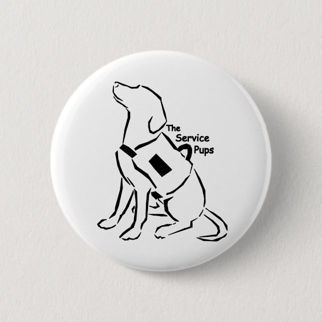 Badge Rond 5 Cm TheServicePups-Bouton (Devant)