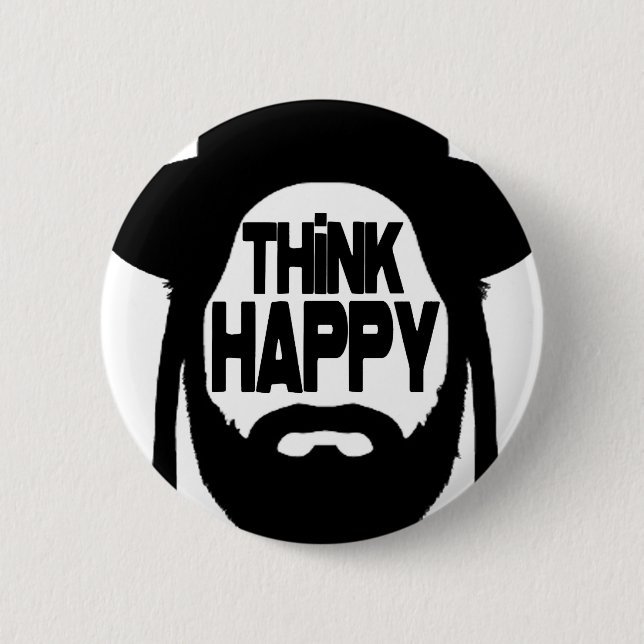 Badge Rond 5 Cm Think Happy (Devant)