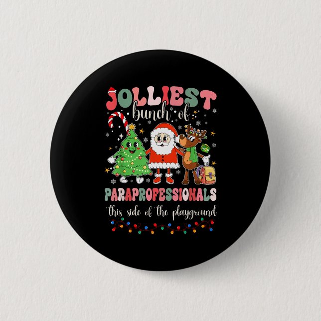 Badge Rond 5 Cm This Side Of The Playground Cute Merry Paras  (Devant)