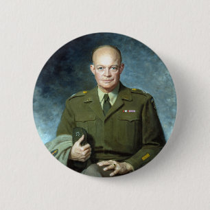 Badge Rond 5 Cm Thomas Edgar Stephens Dwight D. Eisenhower