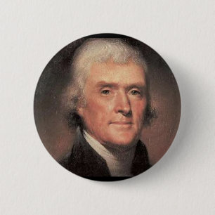 Badge Rond 5 Cm Thomas Jefferson