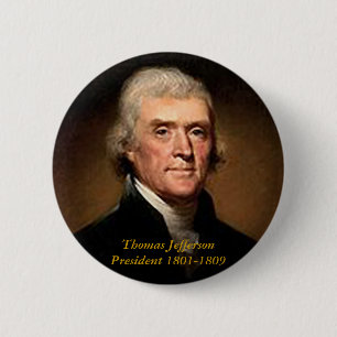 Badge Rond 5 Cm Thomas Jefferson - bouton
