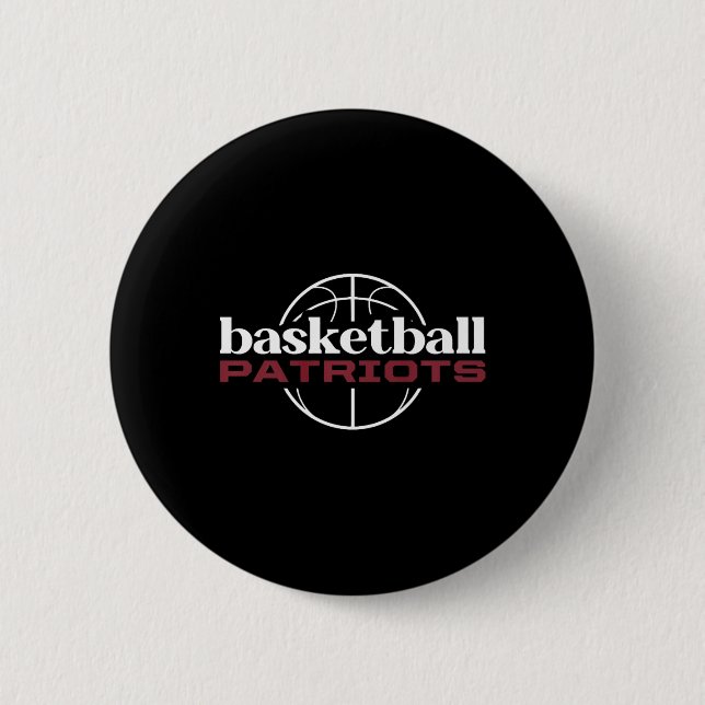 Badge Rond 5 Cm Thomas Jefferson Patriots Basket (Devant)