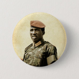 Badge Rond 5 Cm Thomas Sankara - Burkina Faso - président africai