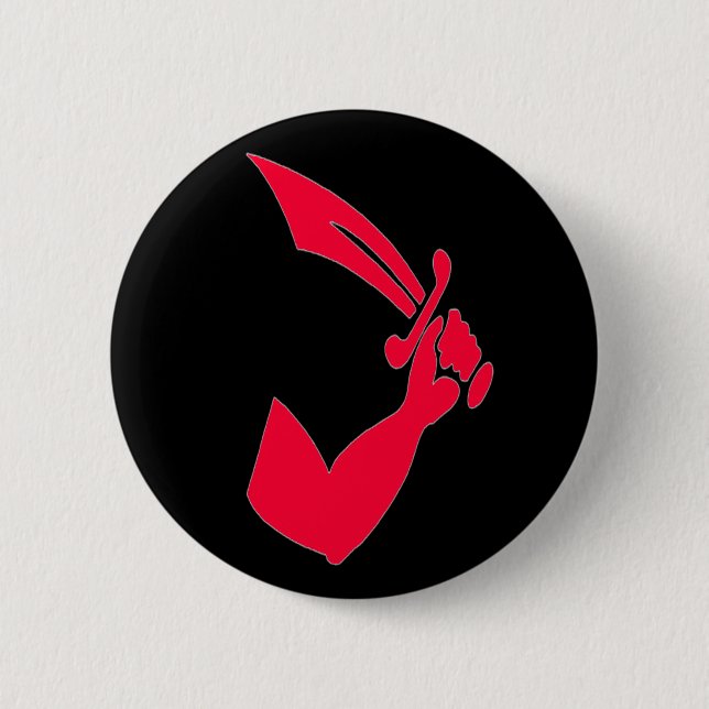 Badge Rond 5 Cm Thomas Tew - rouge (Devant)