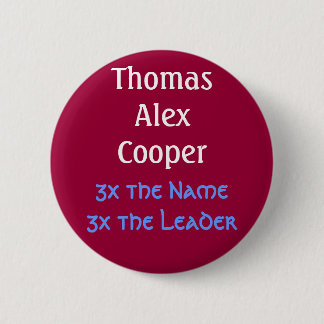 Badge Rond 5 Cm ThomasAlexCooper, 3x le Name3x le chef