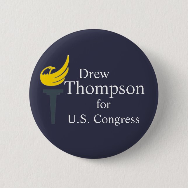 Badge Rond 5 Cm Thompson pour le bouton du congrès (Devant)