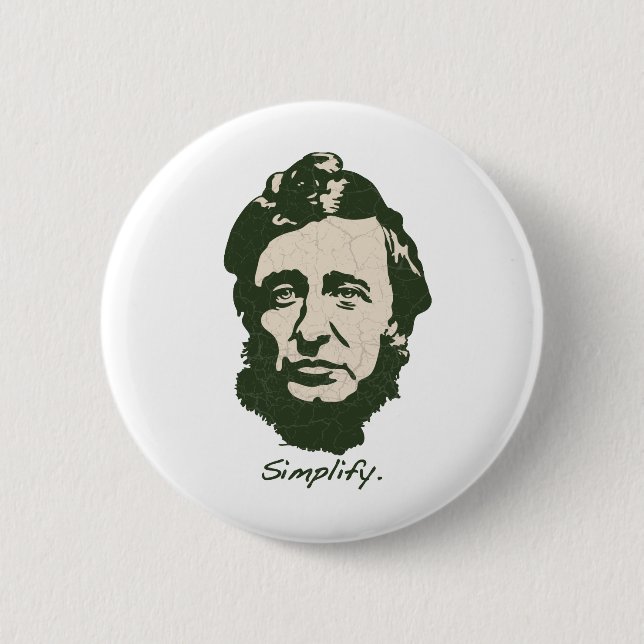 Badge Rond 5 Cm Thoreau - simplifiez (Devant)