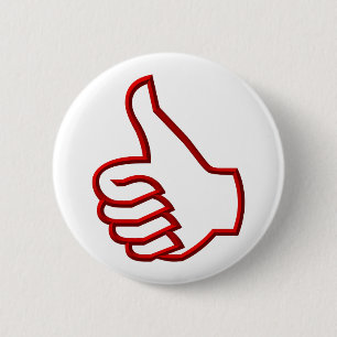 Badge Rond 5 Cm Thumbs Up hand
