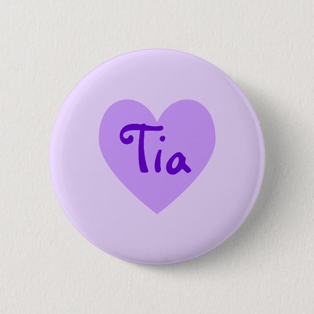 Badge Rond 5 Cm Tia en violet (Devant)